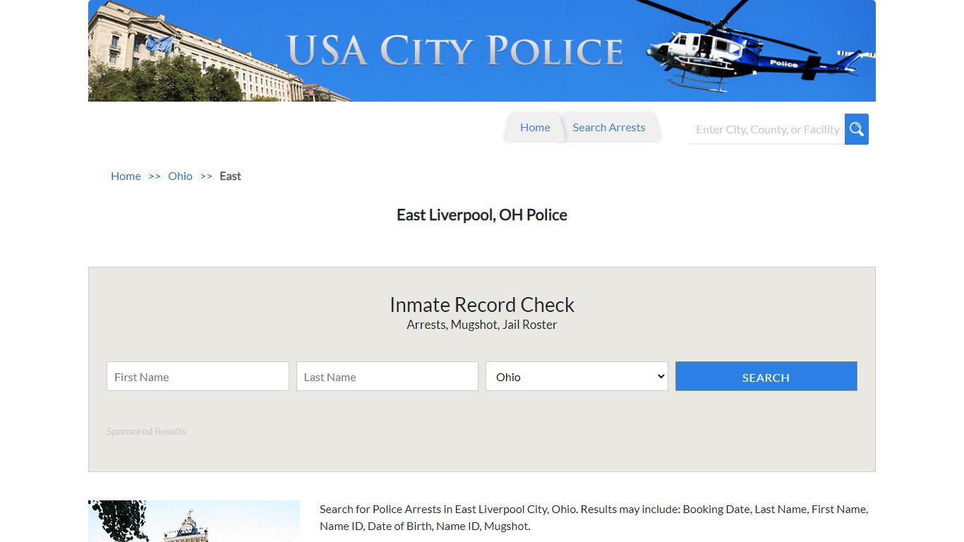 East Liverpool, OH Police | Jail Records